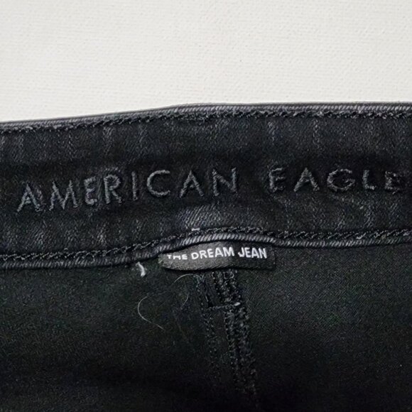 American Eagle Black Wash High Rise Jeggings X-Long - Picture 6 of 8